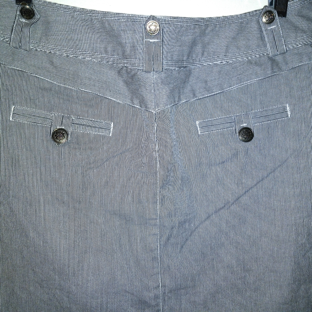 Christopher & Banks Pinstripe Blue size 4 stretch pencil skirt - Picture 3 of 10
